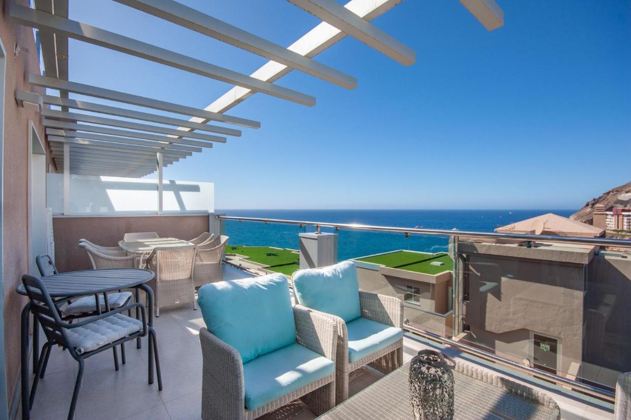 Luxury Penthouse, Panoramic Sea View Apartman Mogán Kültér fotó
